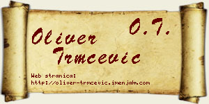 Oliver Trmčević vizit kartica